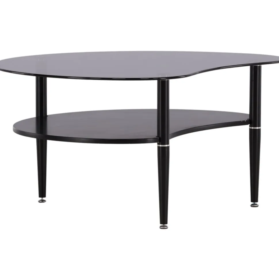 Egg bord 101 x 80 cm - Svart/Grå