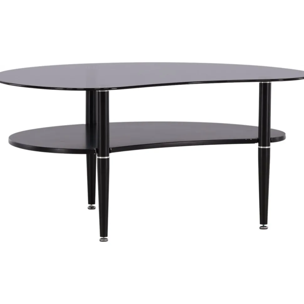 Egg bord 101 x 80 cm - Svart/Grå