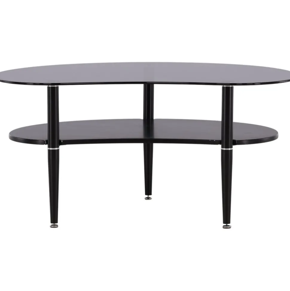 Egg bord 101 x 80 cm - Svart/Grå