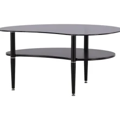 Egg bord 101 x 80 cm - Svart/Grå