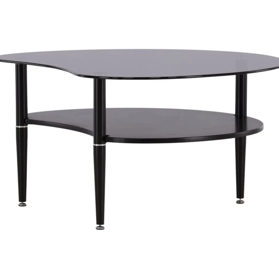 Egg bord 101 x 80 cm - Svart/Grå