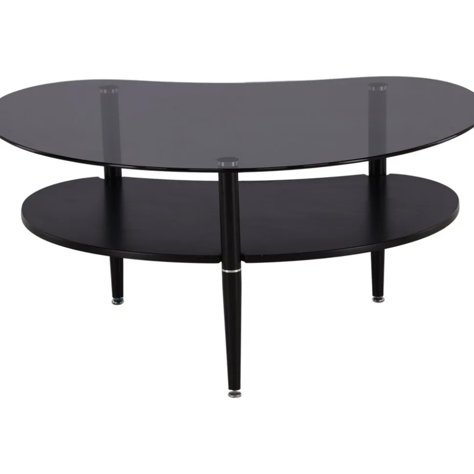 Egg bord 101 x 80 cm - Svart/Grå