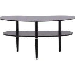 Egg bord 101 x 80 cm - Svart/Grå