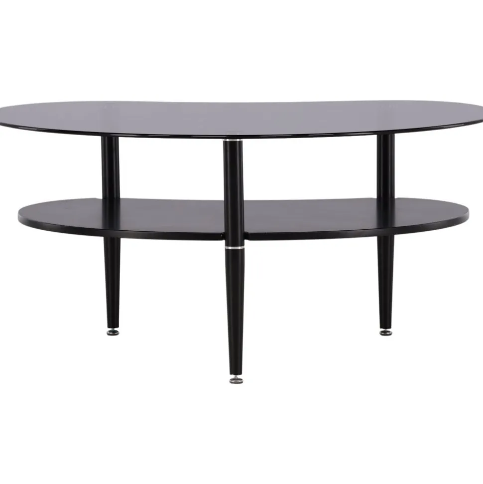 Egg bord 101 x 80 cm - Svart/Grå