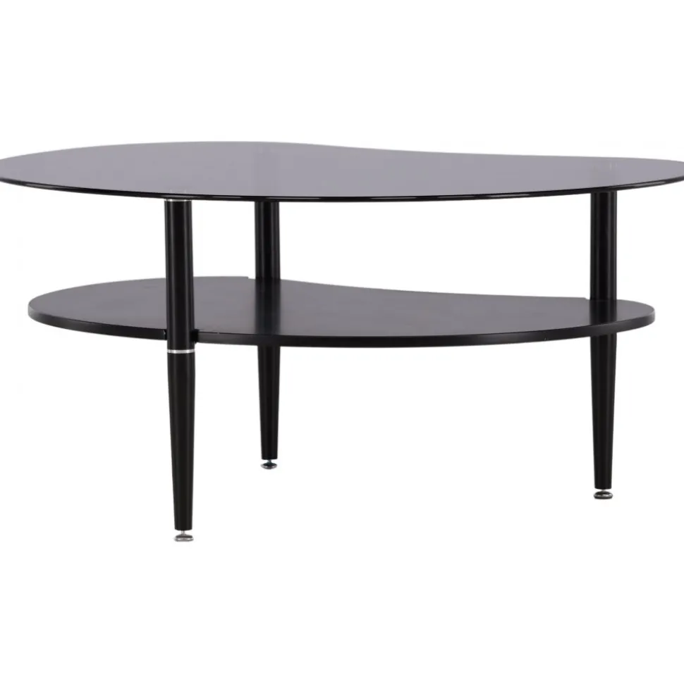 Egg bord 101 x 80 cm - Svart/Grå