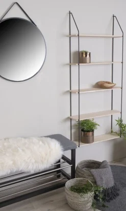 Eindhoven Vägghylla - Svart/fanér