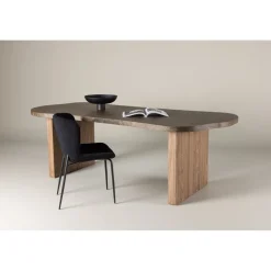 Eleonora matbord - 100 x 230 cm - Brun/Marmor