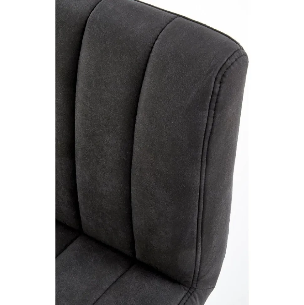 Elfrieda barstol i mörkgrå PU