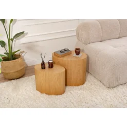 Elipse sidobord-set - Ek