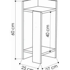Elos sängbord höger - Ljus mocka