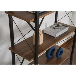 Elysian bokhylla - Valnöt/svart