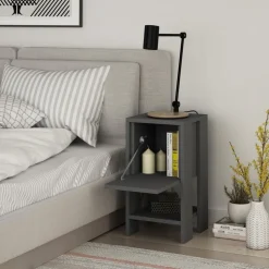 Ema sängbord - Antracit