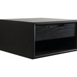 Emma vägghängt sängbord - Svart