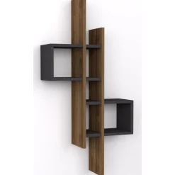 Emse vägghylla - Ek/antracit