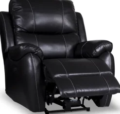 Enjoy Chicago El-Recliner Fåtölj - Svart konstläder + Fläckborttagare för möbler