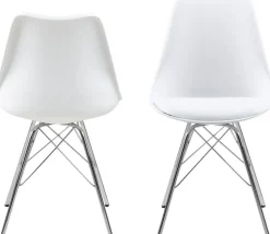 Eris matstol - Vit/krom