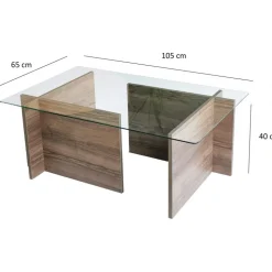 Escape soffbord 105x65 cm - Valnöt