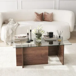 Escape soffbord 105x65 cm - Valnöt