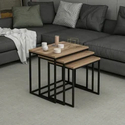 Evia satsbord 45/50/55 x 36/38/40 cm - Valnöt