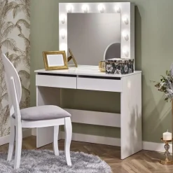 Facada vitt sminkbord med belysning 94 x 43 cm