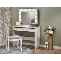 Facada vitt sminkbord med belysning 94 x 43 cm