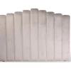 Fancy sänggavel 120 cm - Gråbeige (Sammet)