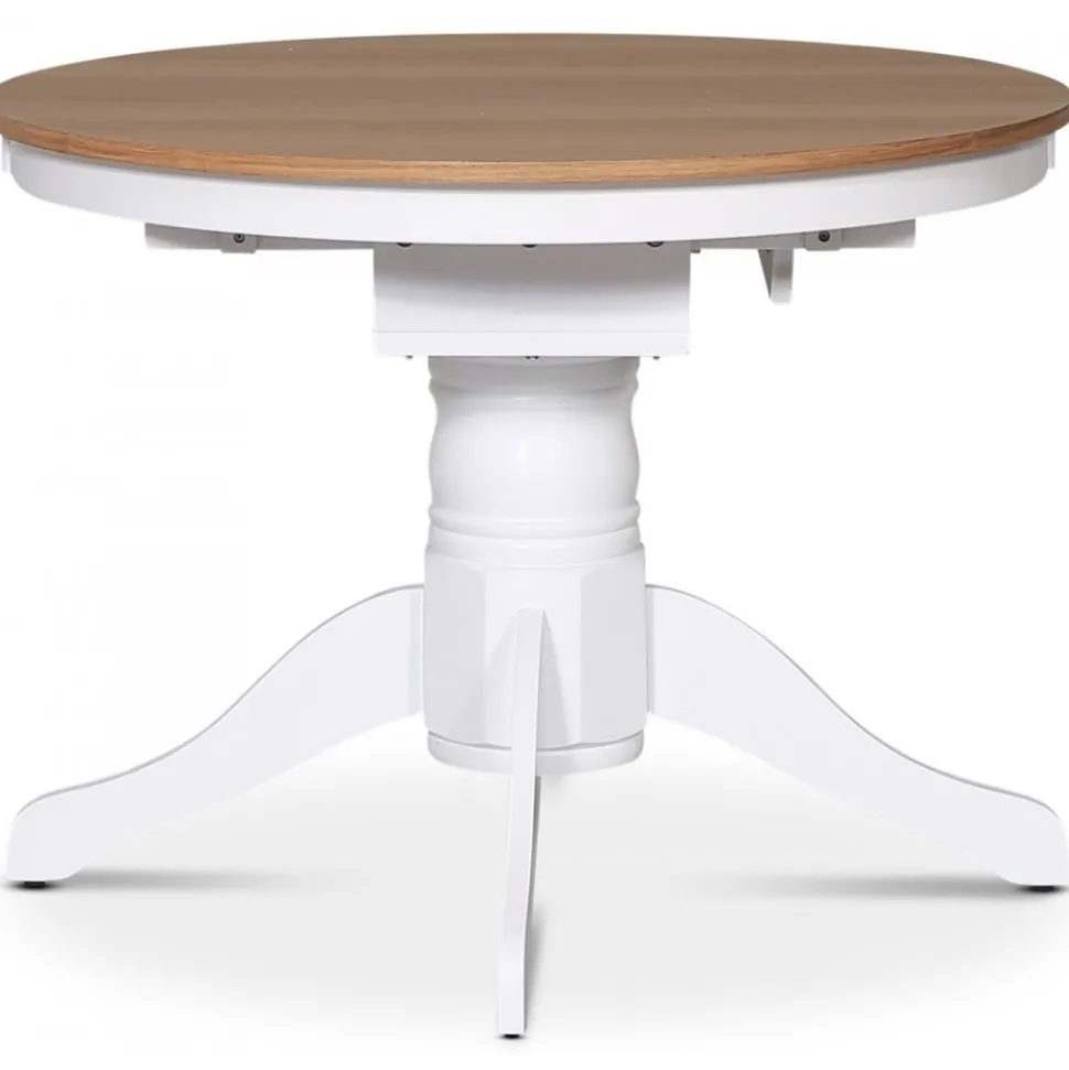 Fitchburg matgrupp; Ovalt matbord 106-141 cm - Vit / Oljad Ek med 4 st Danderyd No.16 matstolar Svart + 3.00 x Möbeltassar