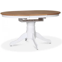 Fitchburg matgrupp; Ovalt matbord 106-141 cm - Vit / Oljad Ek med 4 st Danderyd No.16 matstolar Svart + 3.00 x Möbeltassar