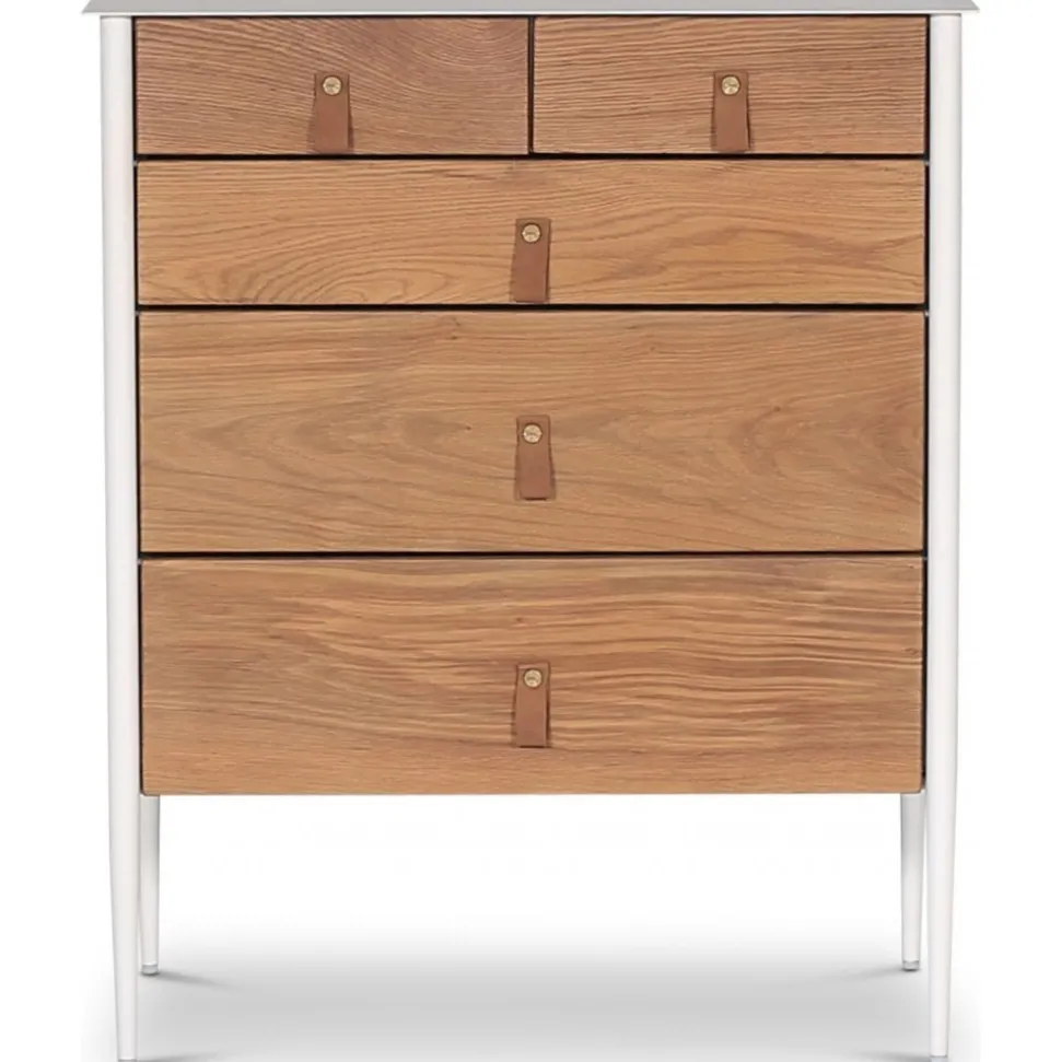 Flash byrå - Vit/oljad ek