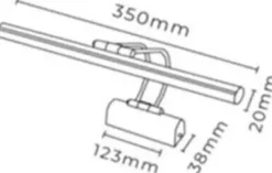 Fleet vägglampa B:35 cm - Krom