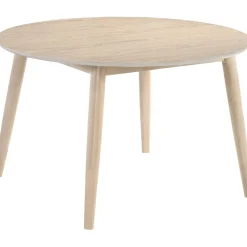 Florence matgrupp i whitewash; runt matbord med 4 st Florence stolar + 3.00 x Möbeltassar