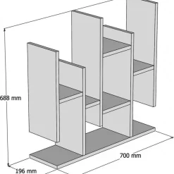 Flower vägghylla - Valnöt