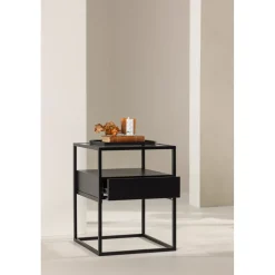 Fortaleza sidobord 40 x 40 cm - Svart