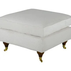 Fotpall Howard - Beige manchester