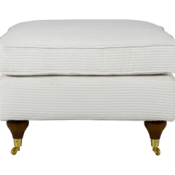 Fotpall Howard - Beige manchester