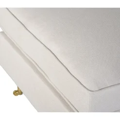 Fotpall Howard i beige tyg - Watford Deluxe + Möbeltassar