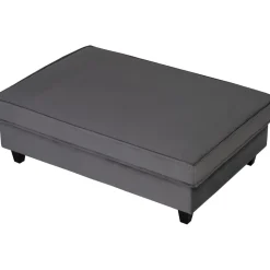 Fotpall 122x86 cm mörkgrå sammet - Brandy + Textilrengöring för möbler