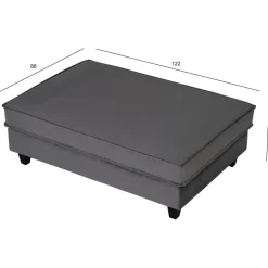 Fotpall 122x86 cm mörkgrå sammet - Brandy + Textilrengöring för möbler