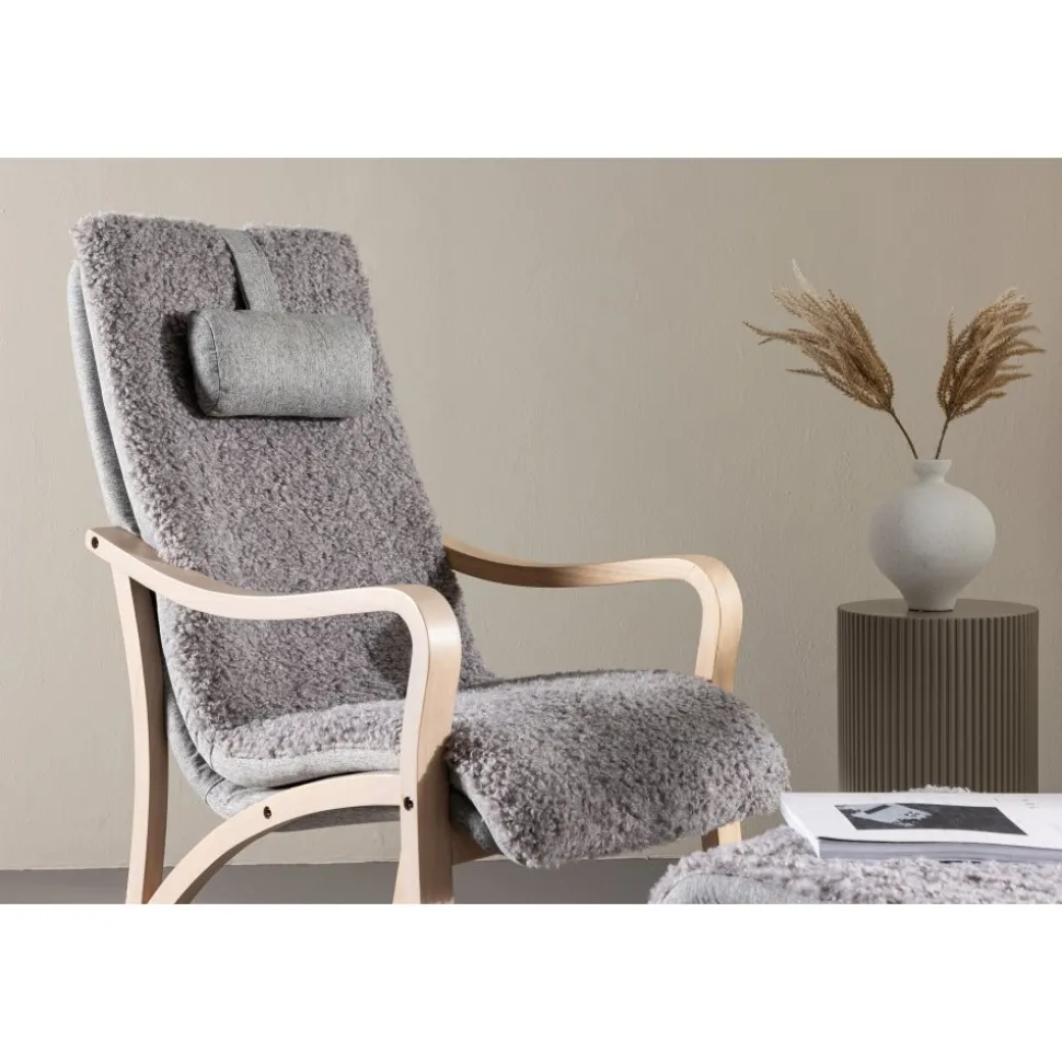Fårö loungestol - Ljusgrå/Whitewash