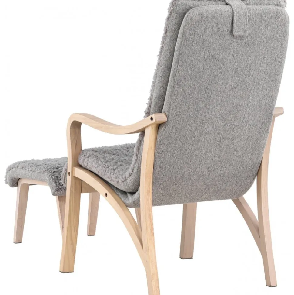 Fårö loungestol - Ljusgrå/Whitewash