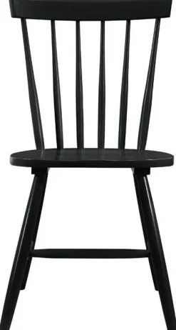 Fårö svart pinnstol i trä + Stolsdyna