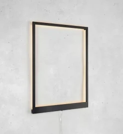 Frame vägglampa 70x50 cm - Svart