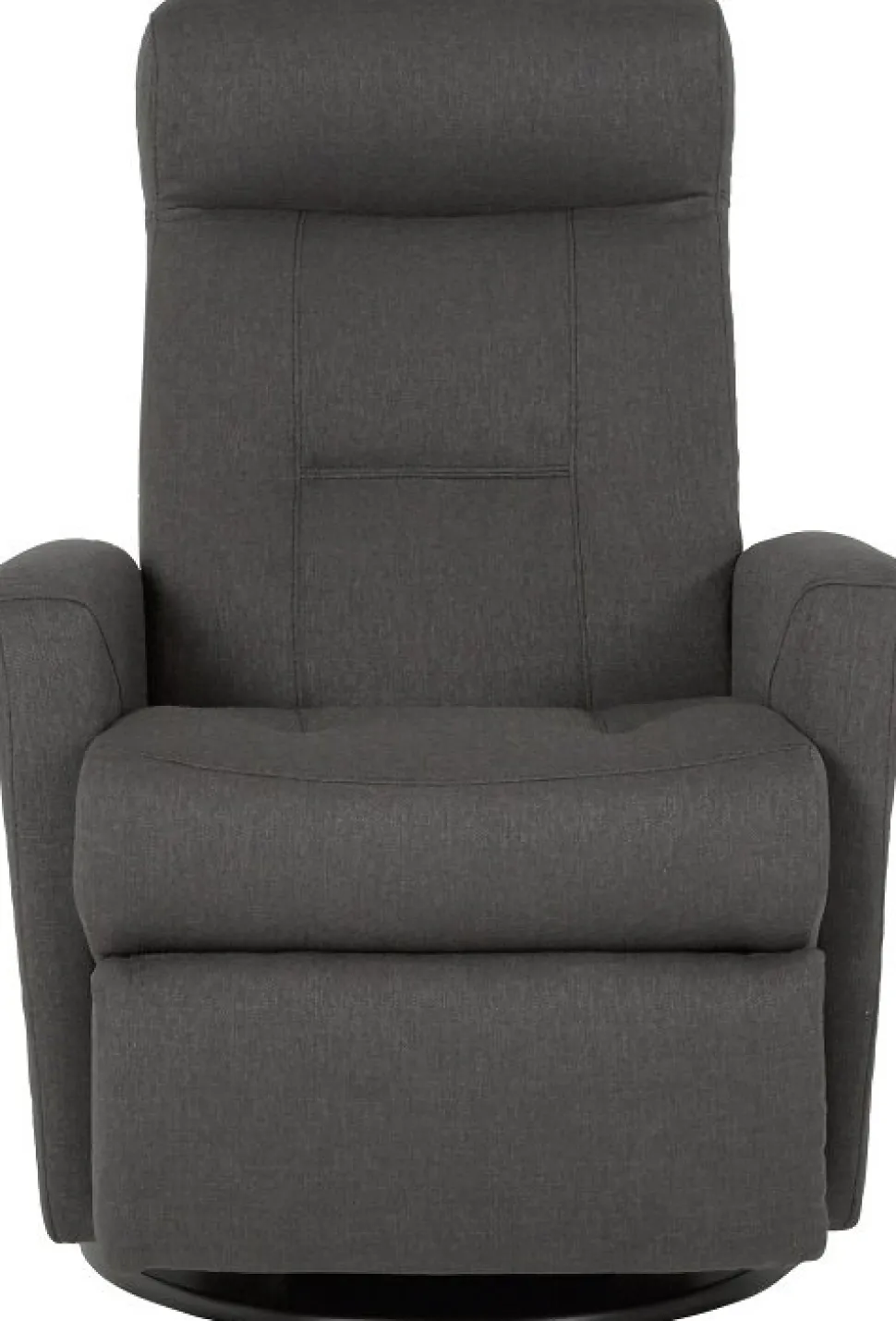 Frans reclinerfåtölj med gungfunktion och snurr - Grå tyg