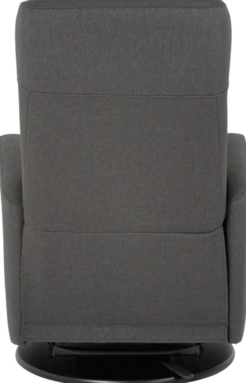 Frans reclinerfåtölj med gungfunktion och snurr - Grå tyg