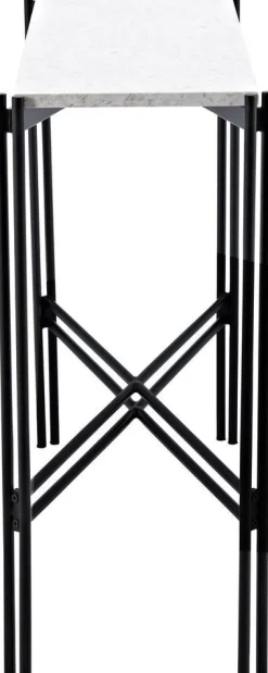 Fresca avlastningsbord 110 x 30 cm - Svart/vit terrazzo