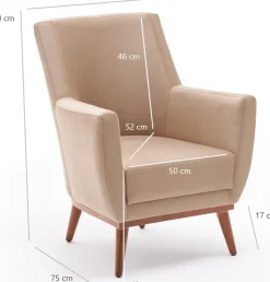Fåtölj beige
