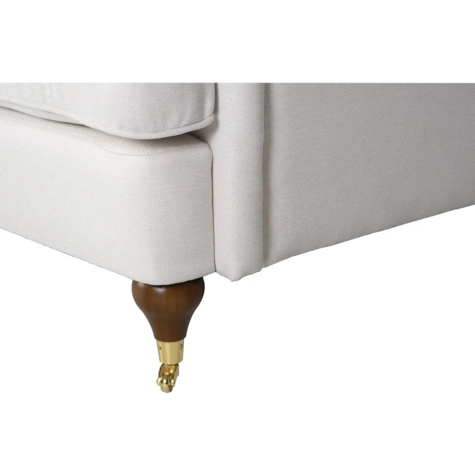 Fåtölj beige tyg - Howard Watford Deluxe + Textilrengöring för möbler