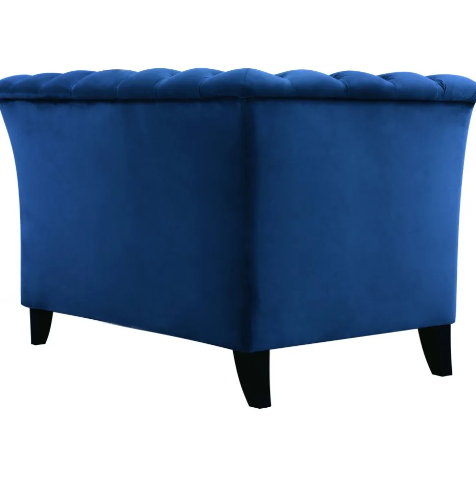 Fåtölj blå Chesterfield - Milton + Textilrengöring för möbler