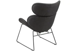 Fåtölj Casar grått tyg med svart underrede