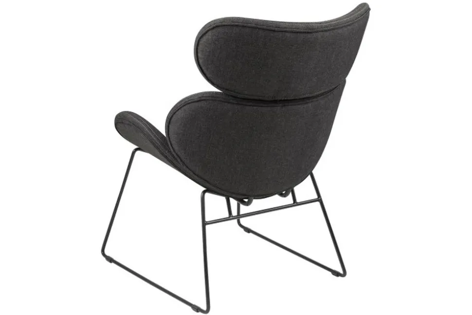 Fåtölj Casar grått tyg med svart underrede + Fläckborttagare för möbler